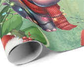 Hippo kerstthema voor Dierenvrienden Cadeaupapier (Rol Hoek)