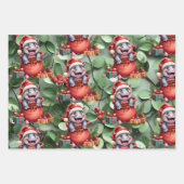 Hippo kerstthema voor Dierenvrienden Inpakpapier Vel (Voorkant)