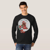 Hippo kerstthema voor Dierenvrienden T-shirt (Voorkant volledig)