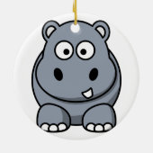 Hippo kerstversiering keramisch ornament (Achterkant)