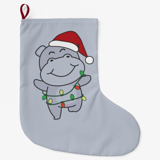 Hippo Kerstwinterdieren Hippos Grote Christus Grote Kerstsok (Voorkant)