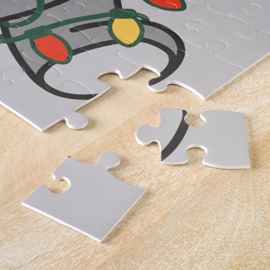 Hippo Kerstwinterdieren Hippos Jigzaag Puzzl Legpuzzel (Zijkant)