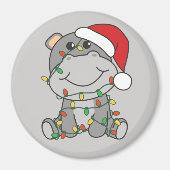 Hippo Kerstwinterdieren Hippos Magnet (Voorkant)