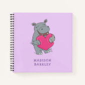 Hippo Kid's Cute Valentijnsdag Notitieboek (Voorkant)