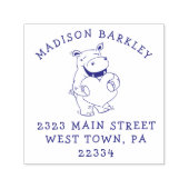 Hippo Kind Valentijnse het Stempel van het Adres v (Design)