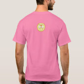 Hippo Knuffels Valentijn's Day Mannen Tshirt Roze (Achterkant)