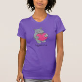 Hippo Knuffelt Valentijn's Day Vrouwen Tshirt Paar (Voorkant)