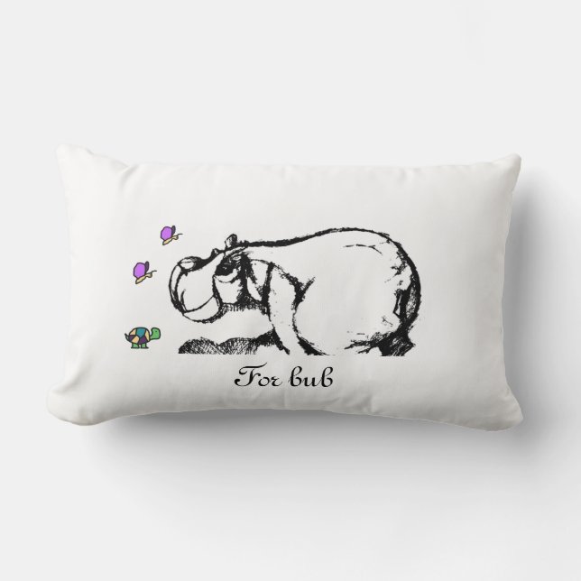 Hippo kussen voor zwangerschap (Voorkant)