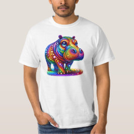 Hippo liefde in regenboogkleuren: voor trotse oude t-shirt