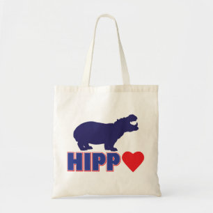 HIPPO-LOVE-Heart Tote Bag