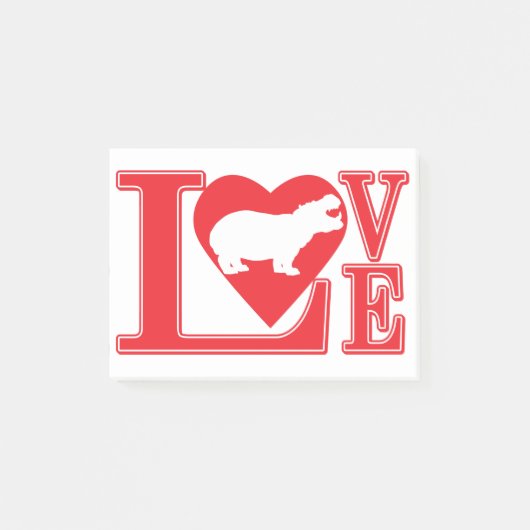 HIPPO-LOVE POST-IT® NOTES (Voorkant)