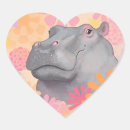 Hippo Love Sticker