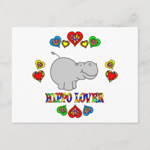 Hippo Lover Briefkaart