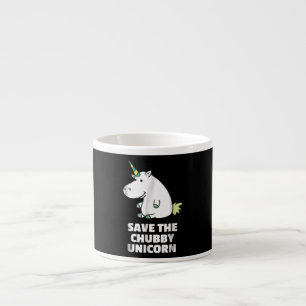 Hippo Lover Gift Chubby Unicorn Hippo Cute Hippo Espresso Kop