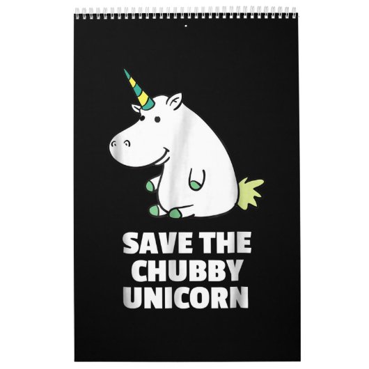 Hippo Lover Gift| Chubby Unicorn Hippo| Cute Hippo Kalender (Hoes)