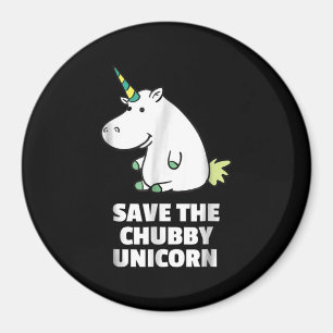 Hippo Lover Gift  Chubby Unicorn Hippo  Cute Hippo Magneet