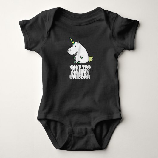 Hippo Lover Gift| Chubby Unicorn Hippo| Cute Hippo Romper (Voorkant)
