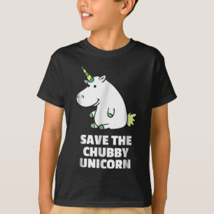 Hippo Lover Gift Chubby Unicorn Hippo Cute Hippo T-shirt