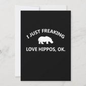 Hippo Lover Gift| Ik ben gewoon dol op hippo oké Bedankkaart (Voorkant)