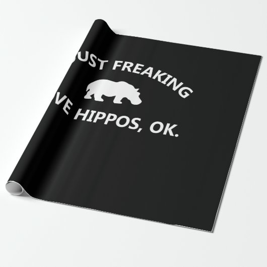 Hippo Lover Gift| Ik ben gewoon dol op hippo oké Cadeaupapier (Uitgerold)