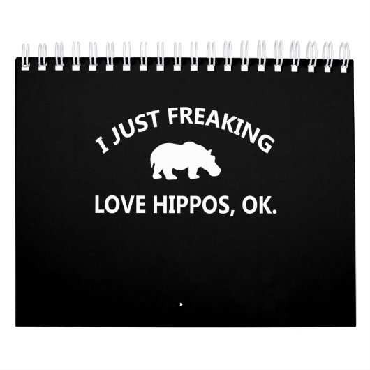 Hippo Lover Gift| Ik ben gewoon dol op hippo oké Kalender (Hoes)