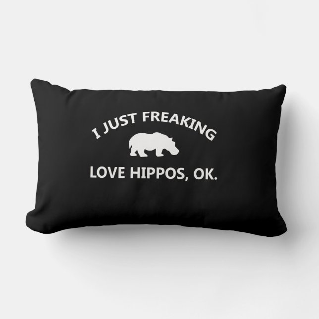 Hippo Lover Gift| Ik ben gewoon dol op hippo oké Kussen (Voorkant)