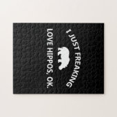 Hippo Lover Gift| Ik ben gewoon dol op hippo oké Legpuzzel (Horizontaal)