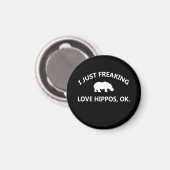 Hippo Lover Gift| Ik ben gewoon dol op hippo oké Magneet (Voorkant / Achterkant)