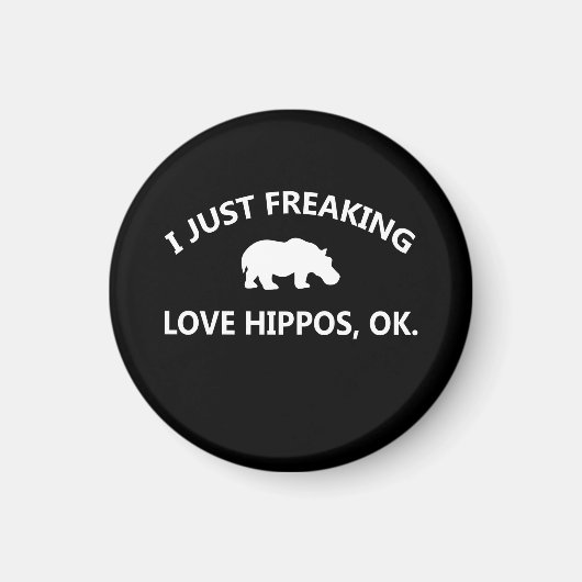 Hippo Lover Gift| Ik ben gewoon dol op hippo oké Magneet (Voorkant)