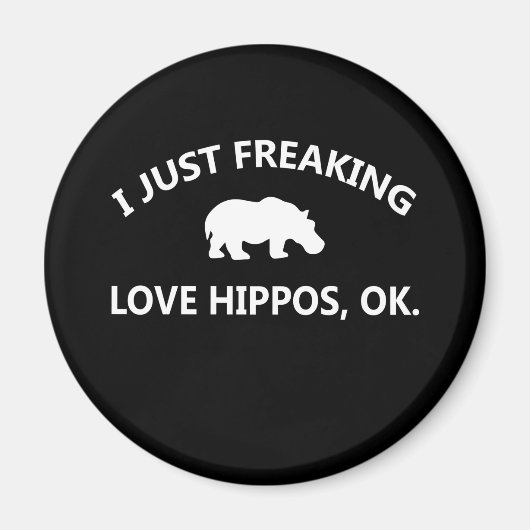 Hippo Lover Gift| Ik ben gewoon dol op hippo oké Magneet (Voorkant)