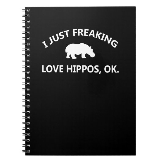 Hippo Lover Gift| Ik ben gewoon dol op hippo oké Notitieboek (Voorkant)
