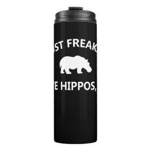 Hippo Lover Gift Ik ben gewoon dol op hippo oké Thermosbeker
