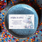 Hippo Luier Raffle Baby shower Informatiekaartje