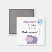 Hippo magneet partij gunsten (Voorkant / Achterkant)