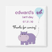 Hippo magneet partij gunsten (Voorkant)