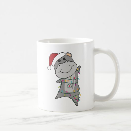 Hippo Merry Winter Animals Hippos Adult  Koffiemok (Rechts)