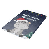 Hippo Merry Winter Animals Hippos Bath M. Badmat (Gekanteld)