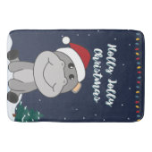 Hippo Merry Winter Animals Hippos Bath M. Badmat (Voorkant)