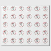 Hippo Merry Winter Animals Hippos Cadeaupapier (Vlak)