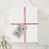 Hippo Merry Winter Animals Hippos Gift T Cadeaulabel (Met Touw)