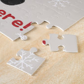 Hippo Merry Winter Animals Hippos Jigzaag Legpuzzel (Zijkant)