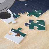 Hippo Merry Winter Animals Hippos Jigzaag Legpuzzel (Zijkant)