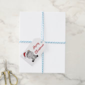 Hippo Merry Winter Animals Hippos Trucke Cadeaulabel (Met Touw)