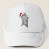 Hippo Merry Winter Animals Hippos Trucker Pet (Voorkant)