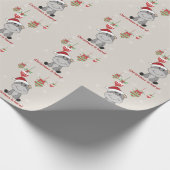 Hippo Merry Winter Animals Hippos Wrappi Cadeaupapier (Hoek)