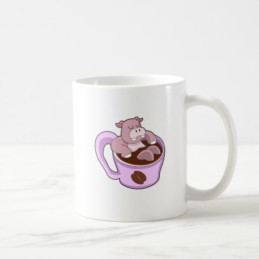 Hippo met beker koffie koffiemok (Rechts)