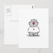 Hippo met Butterfly op zijn neus Briefkaart (Voorkant / Achterkant)