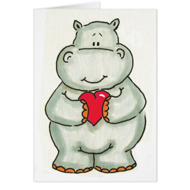 Hippo met hart (Voorkant)