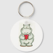 Hippo met hart sleutelhanger (Voorkant)