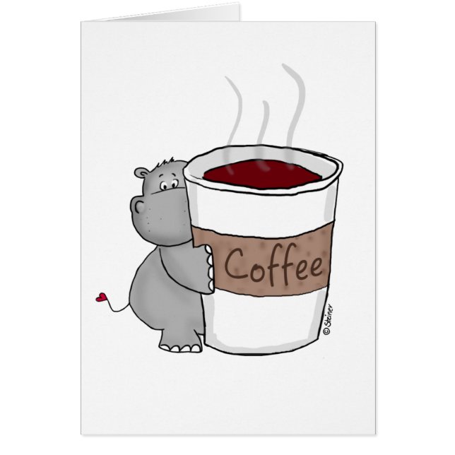 Hippo met koffie (Voorkant)